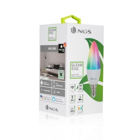 NGS Gleam 514C Bombilla Inteligente Multicolor E14 5W 500 lm